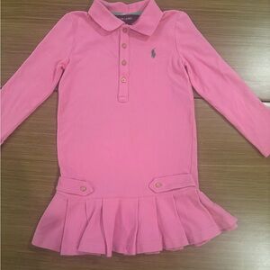 Ralph Lauren Pink Button Down Kids Dress